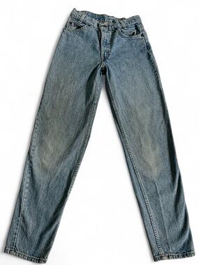 Vintage 1997 Levi's 550 Student Orange Tab Jeans 27×32 USA Made Relaxed Fit 90s